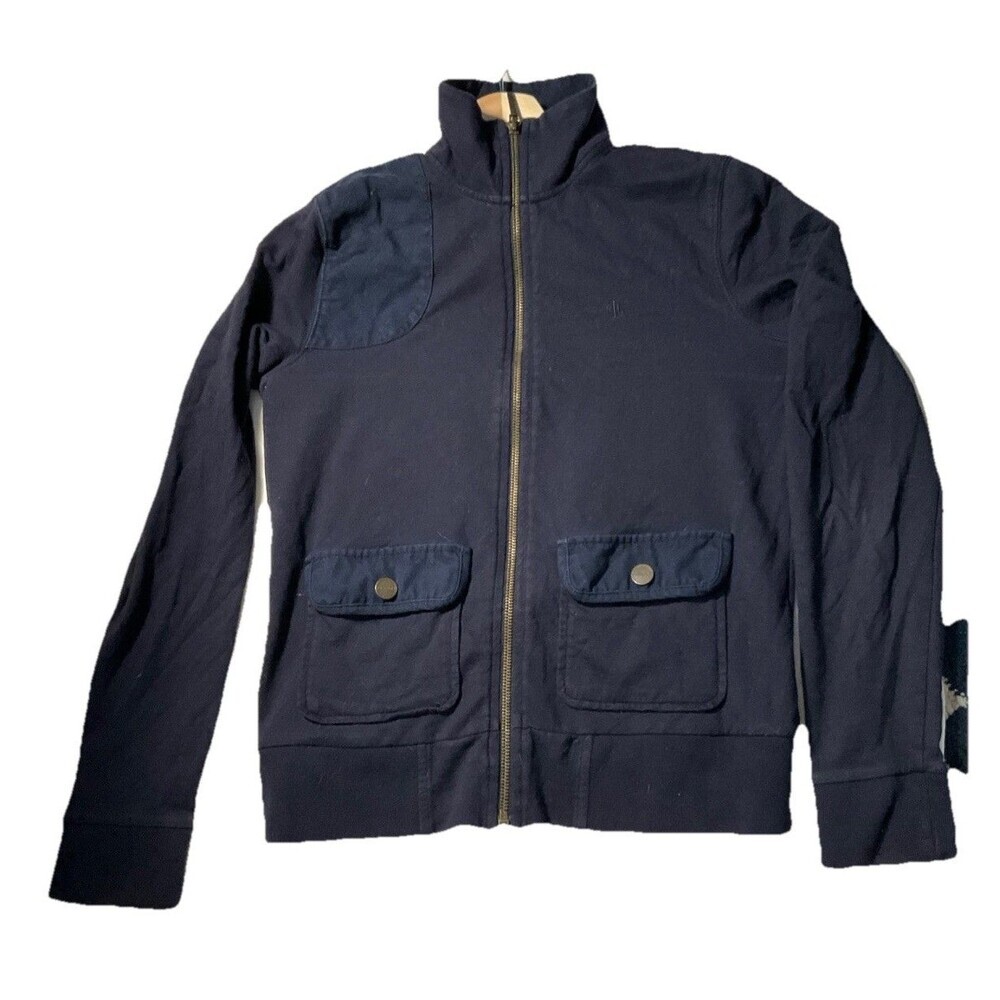 Y2K Polo Ralph Lauren XS Navy Shooting Sleeve Zip‎ Jacket Women